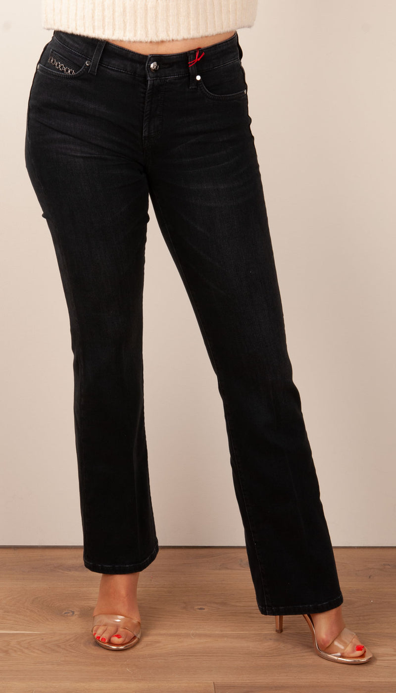 Jeans „Paris Flared“ Schwarz