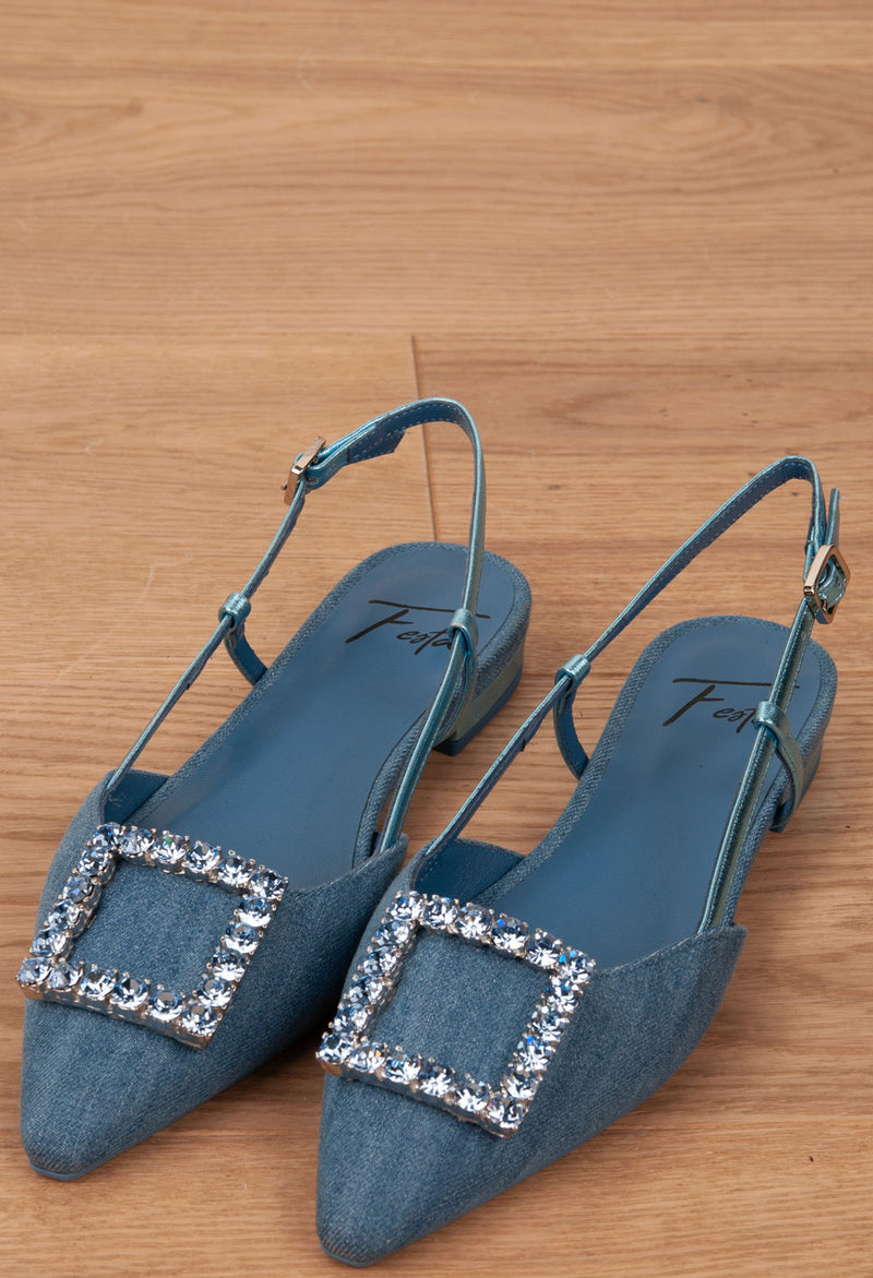 Slingpumps Blau