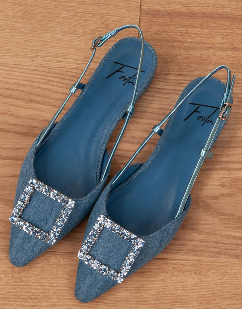 Slingpumps Blau