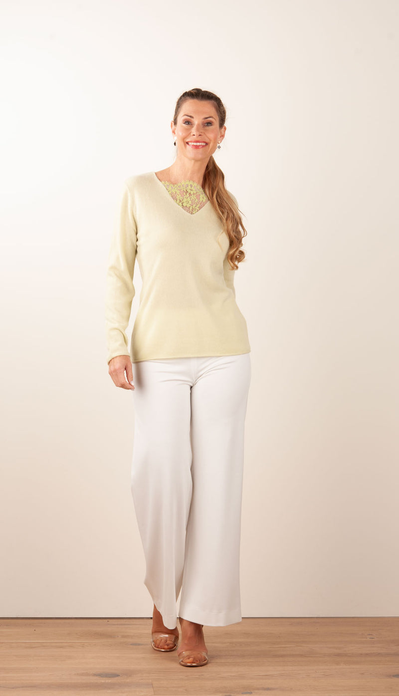 Kaschmir Pullover Lime